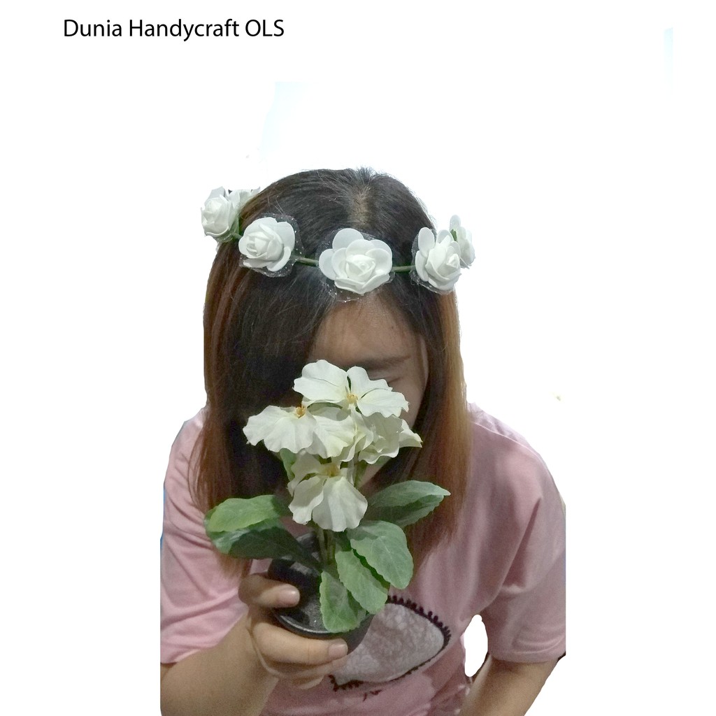 Flower Crown, Flower Headpiece, Mahkota Bunga, Bando Bunga