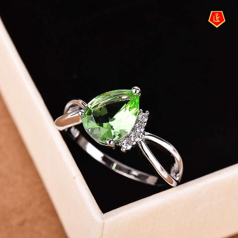 [Ready Stock]Creative Simple Multicolor Gem Ring