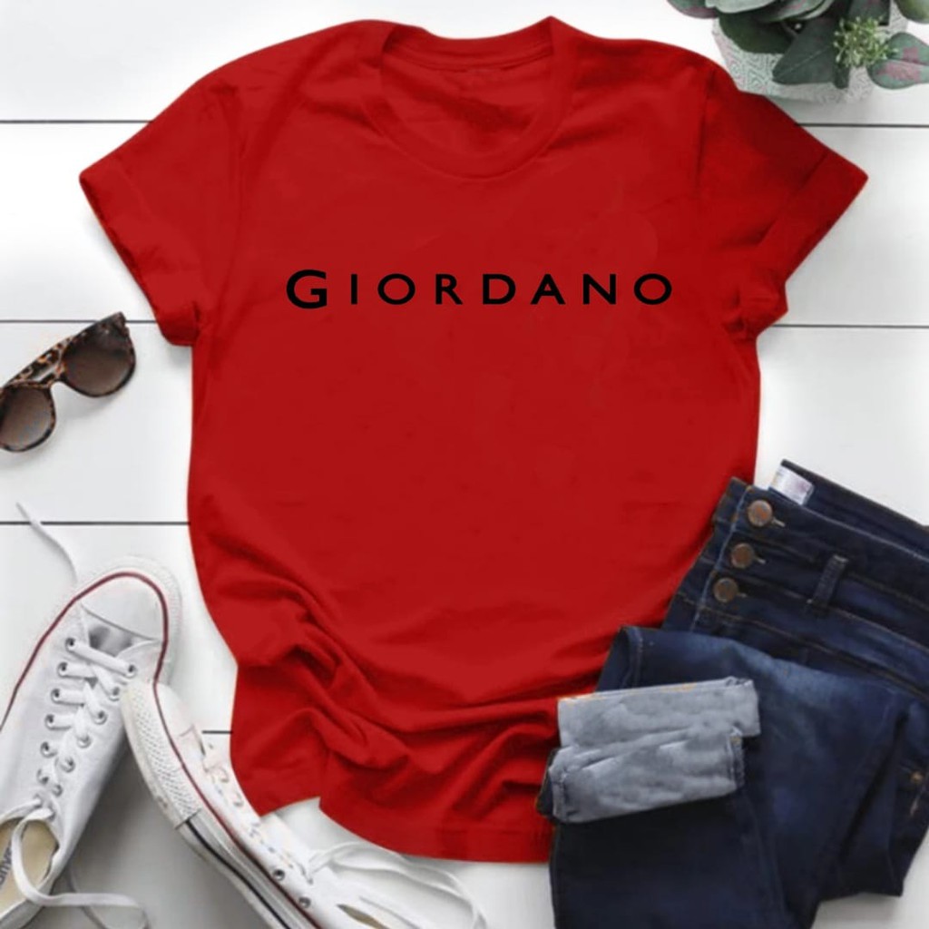 Kaos Wanita GD122 / Kaos Katun Combed 30s / Atasan Wanita / Kaos Wanita / Baju Wanita - KF-Merah
