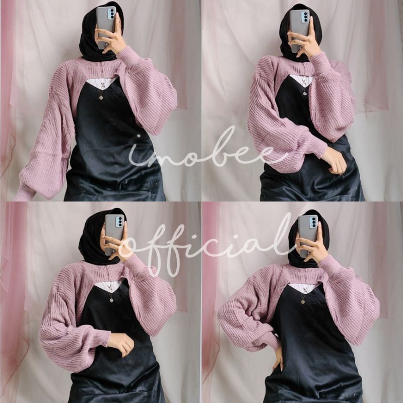 SECKER CROP RAJUT 7 GETT OVERSIZE // CROP BALERO ATASAN WANITA