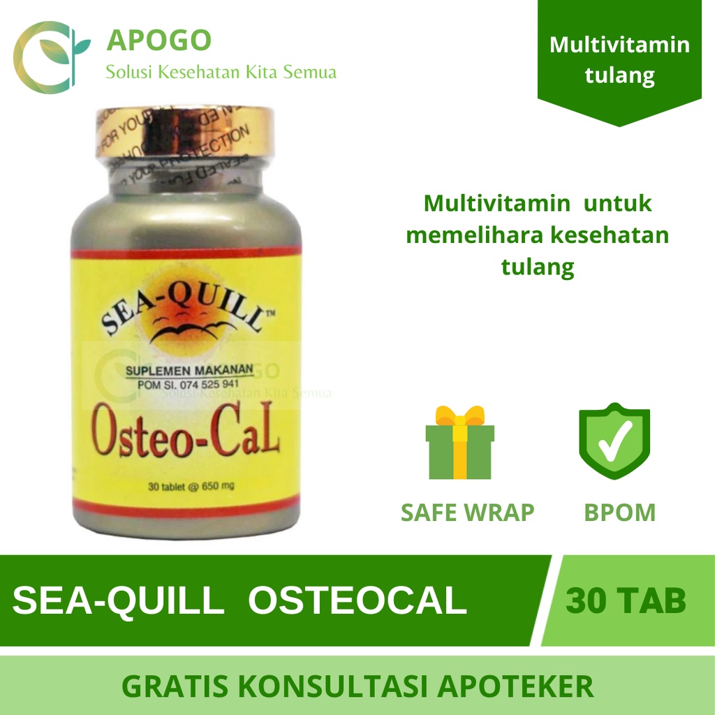SEA-QUILL SEAQUILL OSTEOCAL 1 BOTOL ISI 30 TAB