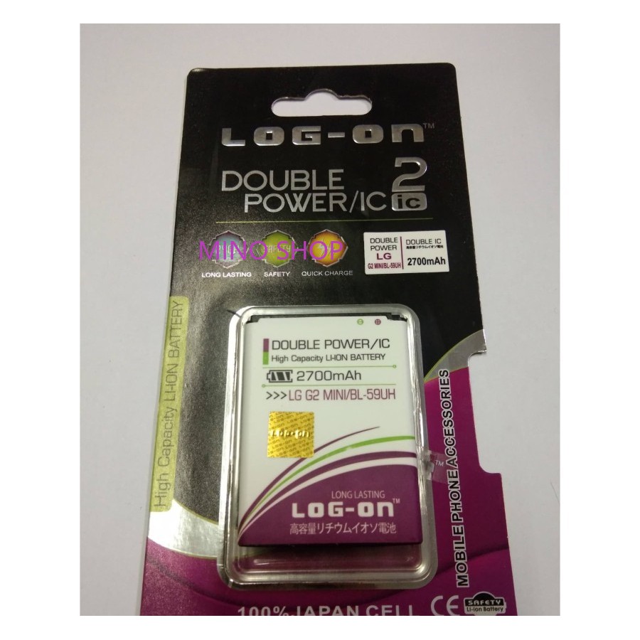 BATERAI LG OPTIMUS G2 MINI - L65 - L70 - D620 - D620R BL-59UH LOG ON DOUBLE POWER BATRE