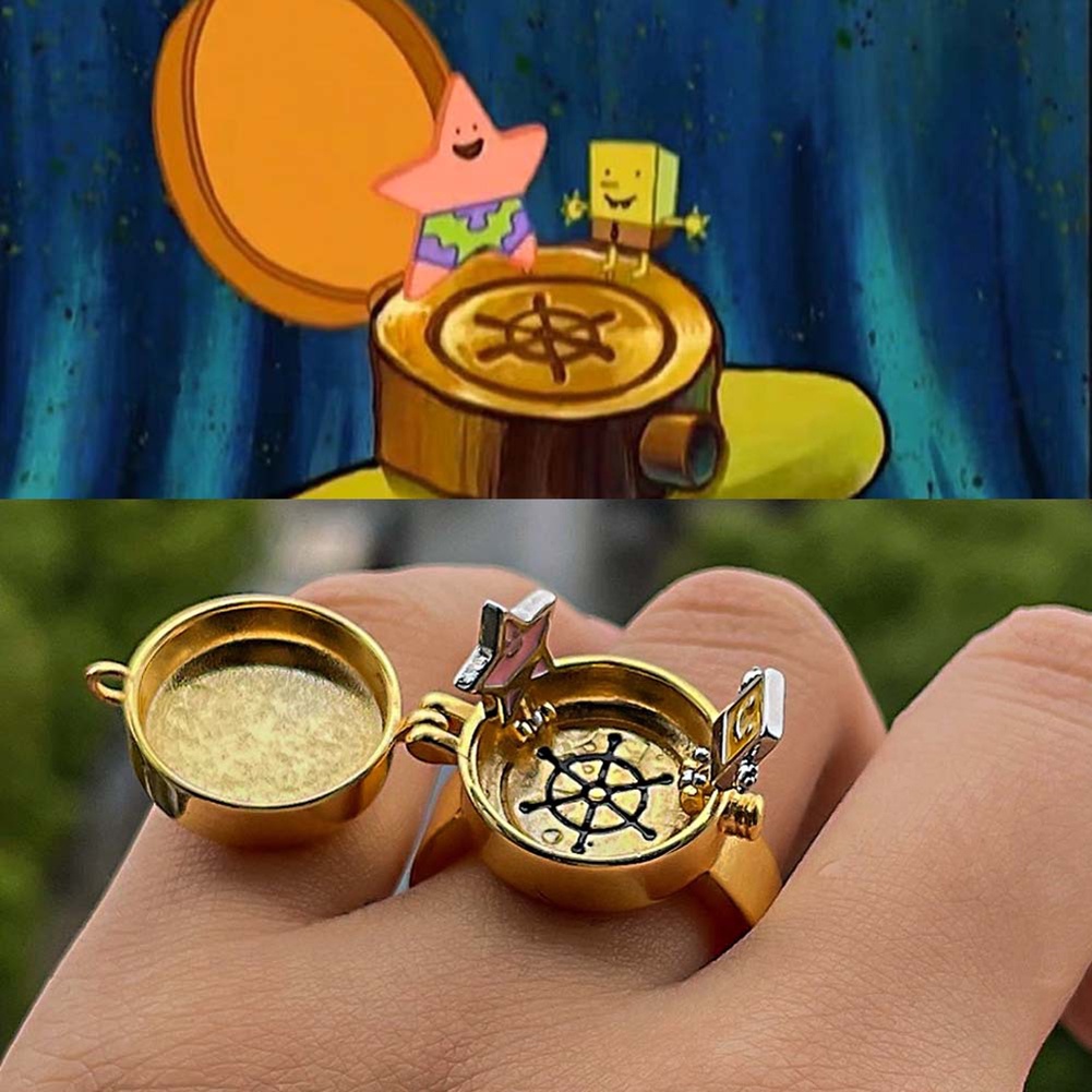 Cincin Model Terbuka Desain Anime Estetik Untuk Hadiah Ulang Tahun