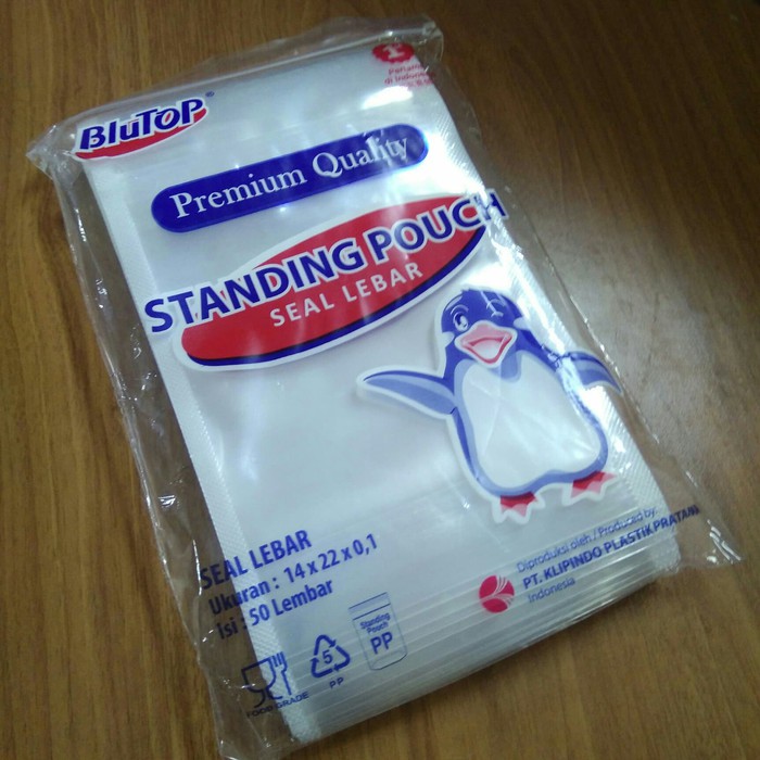 

PLASTIK STANDING UP POUCH 14 X 22 CM - KLIP KEMASAN BENING TEBAL ISI 50 LEMBAR