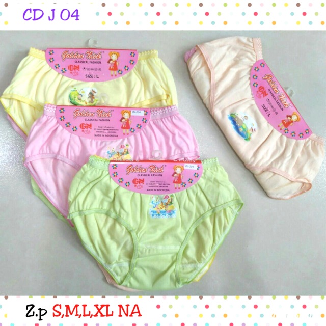 CD | Celana Dalam Anak Perempuan Golden Nick CD-J04 isi 3pcs