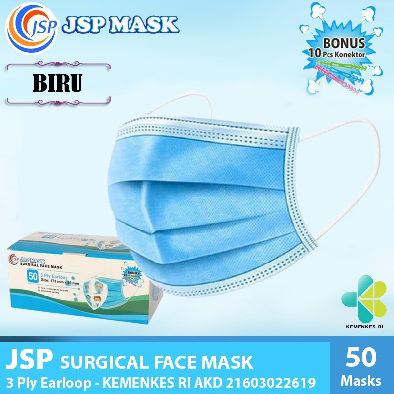 TERMURAH Masker 1Box Isi 50Pcs Masker Korea Masker Earloop Face Mask Disposable Mask 3 Ply