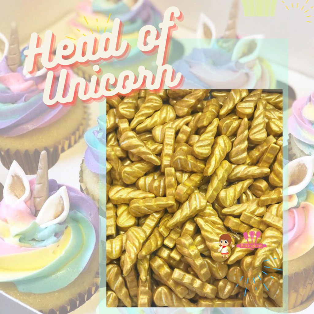 

Sprinkle Hiasan Kue tanduk unicorn gold