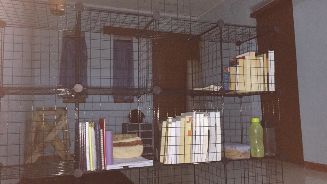 Rak Buku Besi Rak Serbaguna Rak Toys Storage Box Lemari Susun 12 Kotak