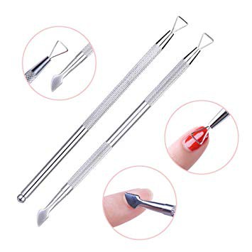 Nail Polish Remover Tool - Nail Gel Scraper Triangle Metal Nail Cleaner Peeler Scraper Remover 942#