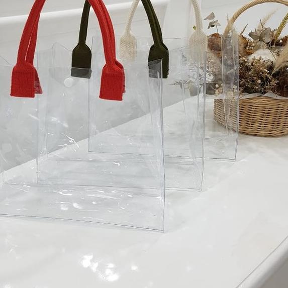 ❇ Tas Mika Tebal Transparant | Tote Bag Mika | Tas Souvenir Ultah ➵