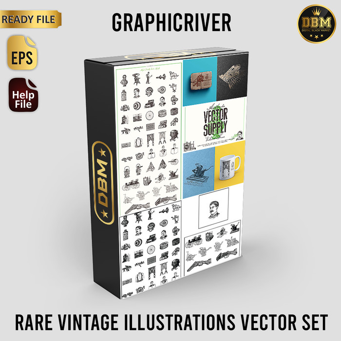 Rare Vintage Illustrations Vector Set - Vector Designs