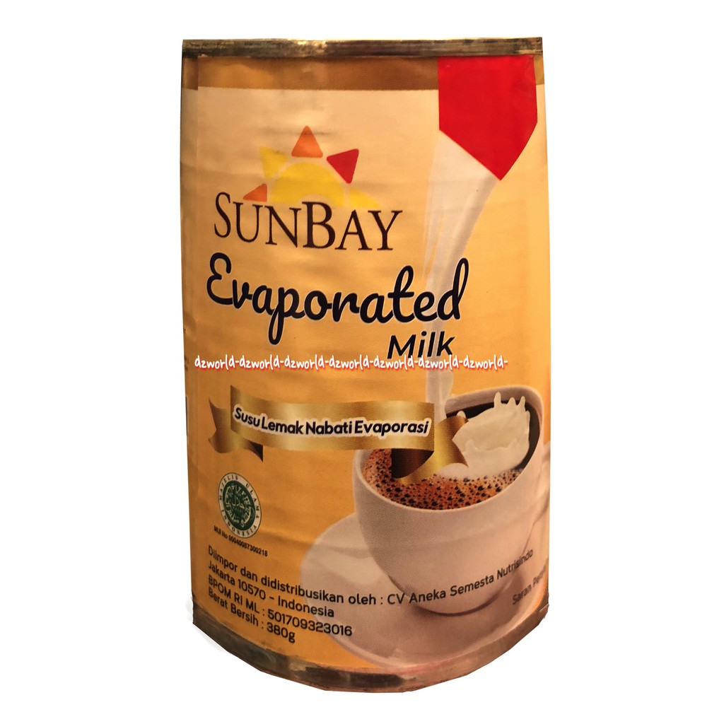 Sunbay Evaporated Susu Lemak Nabati Evaporasi 380gr Milk Susu Import