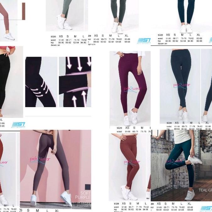 ♨ Celana Olahraga Legging sport yoga fitness highwaist compression STL ☚