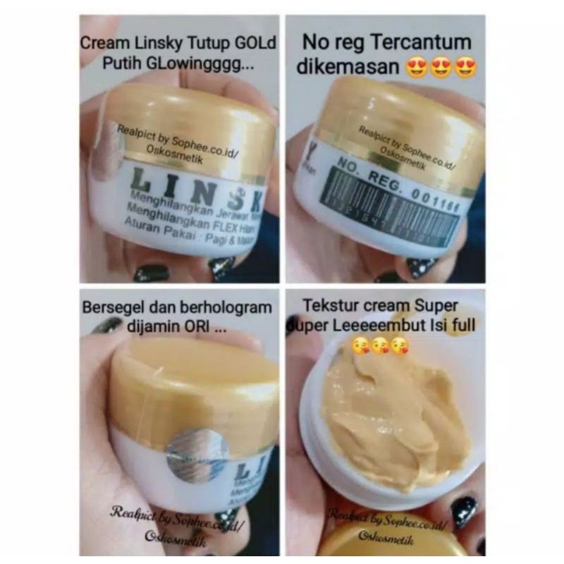 PROMO CREAM LINSKY HOLO+SEGEL ORI 1000%