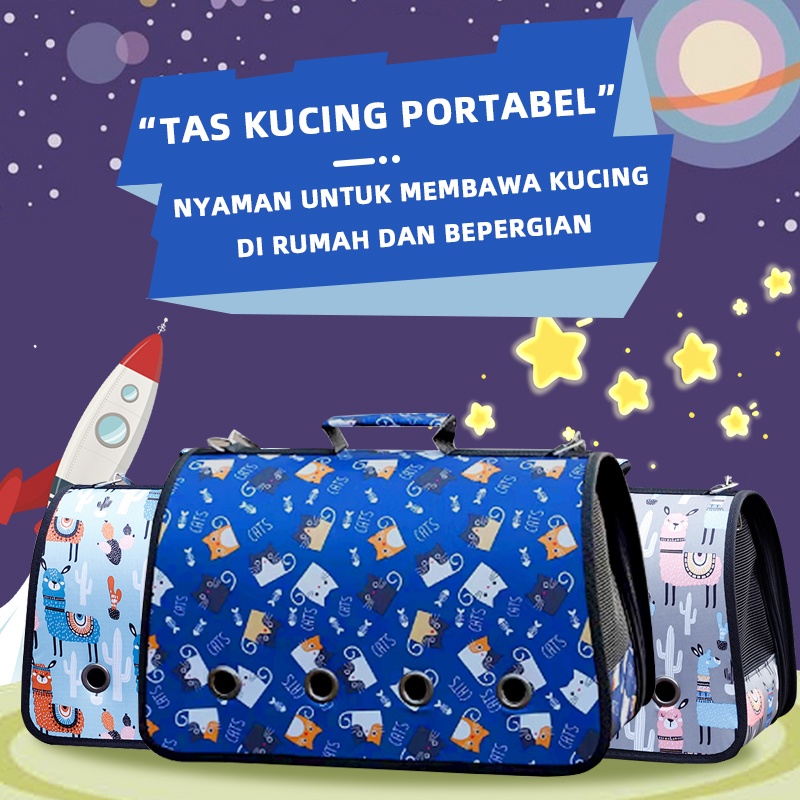 Tas Kucing  Pet Cargo Termurah Model 2 in 1 Tas Kucing Dan Hewan Pet Carrier Banyak Motif Terbaru