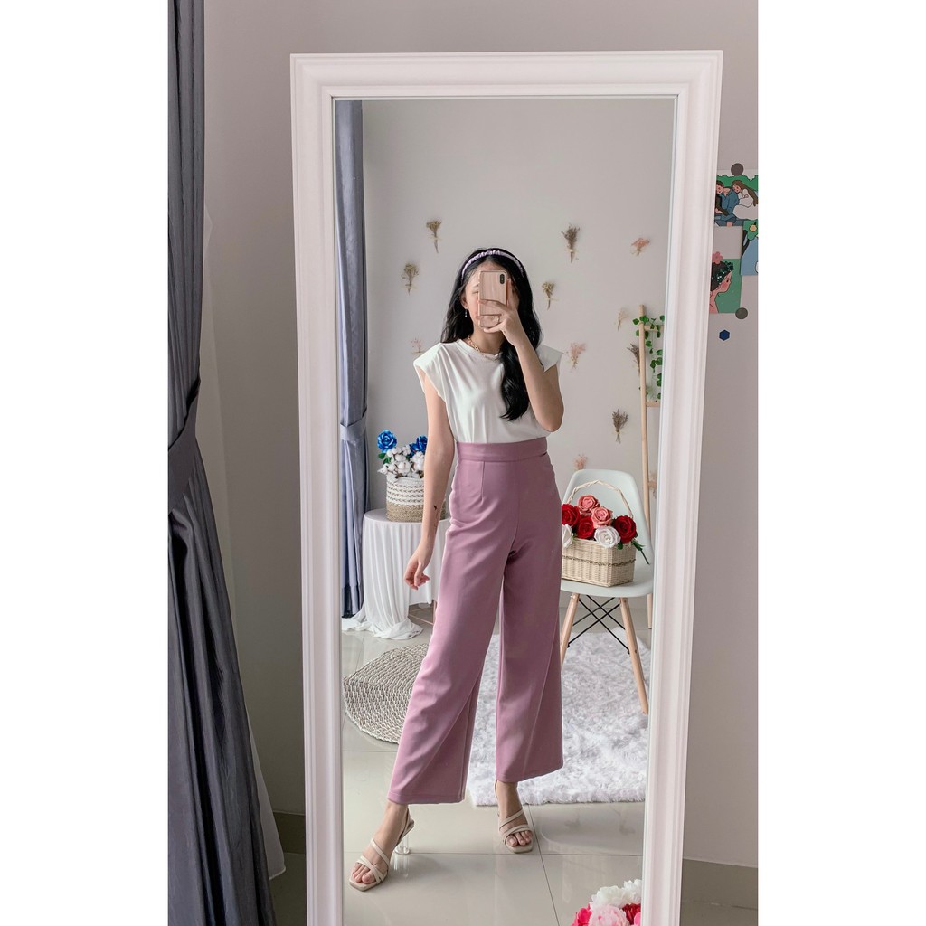 Sweet Berry - Petite Kulot / Celana Kulot Panjang Bahan Scuba-5