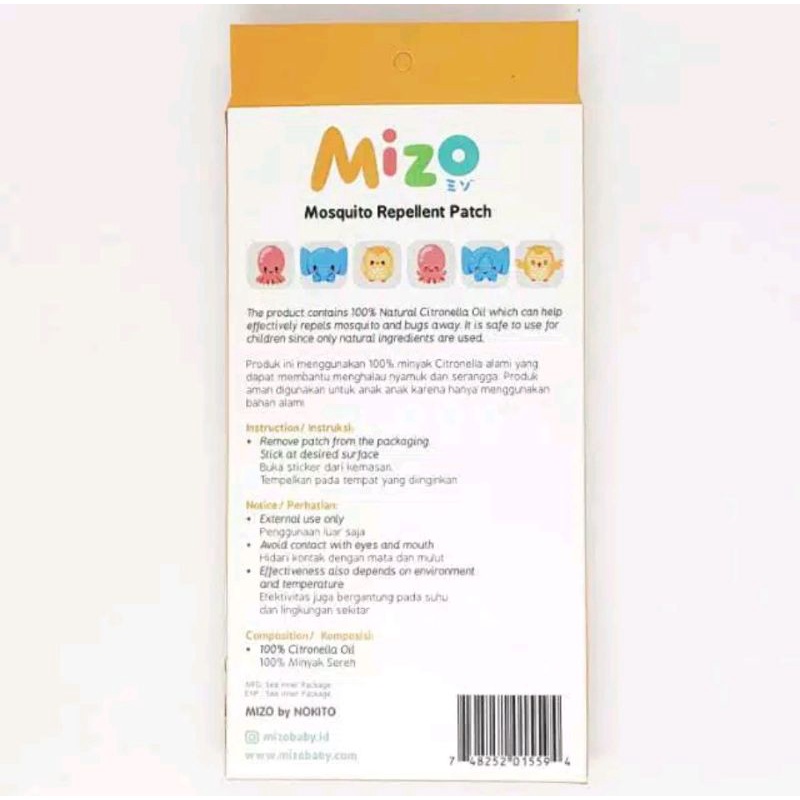 MIZO Mosquito Repellent Sticker Patch 24 Pcs/stiker anti nyamuk