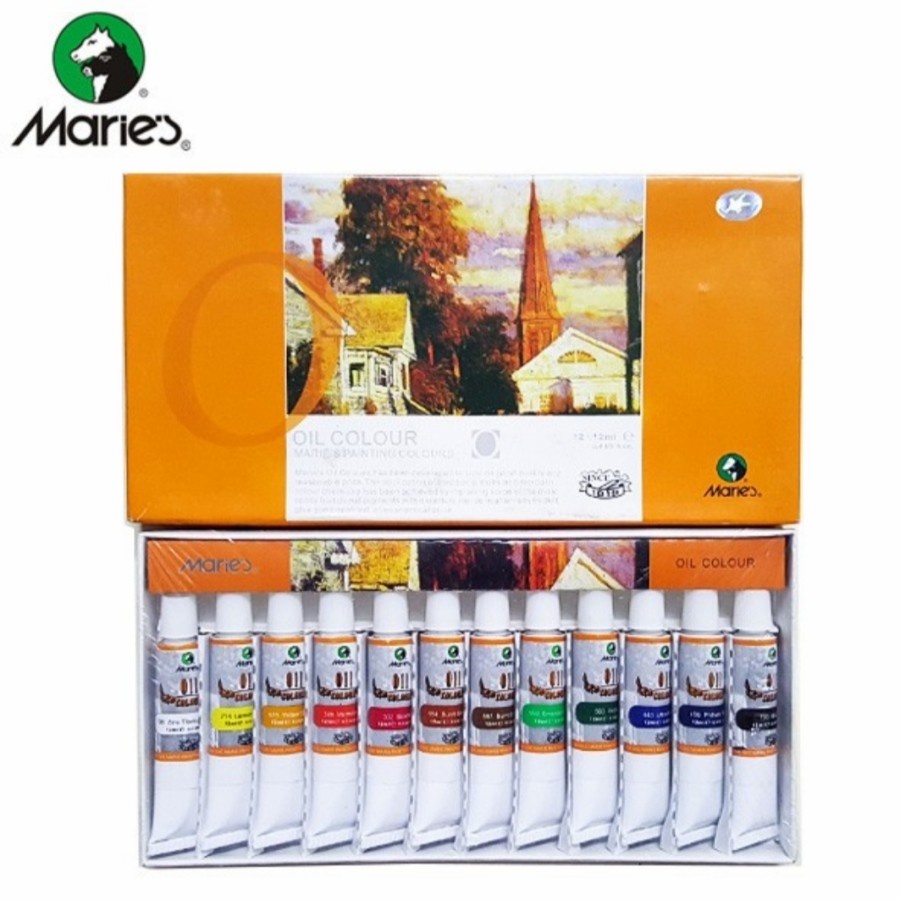 

OIL MARIES COLOUR 12 WARNA / CAT MINYAK MARIES