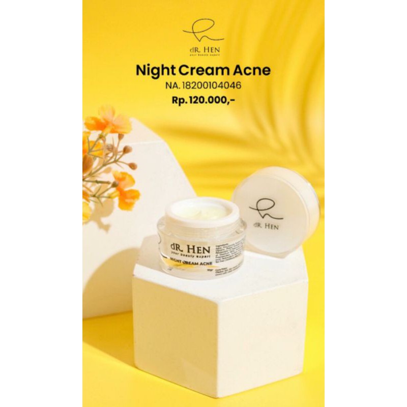 Night Cream Acne dR. Hen skincare