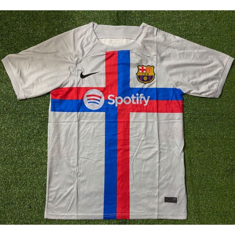 JERSEY BOLA  BARCELONA BARCA  3RD THIRD FULL SPONSOR SPOTIFY UNHCR ACNUR  2022 / 2023 GRADE ORI IMPO
