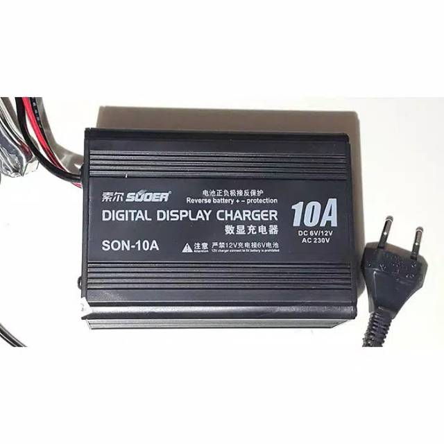 Charger aki suoer 10 A di lengkapi dengan Otomatis