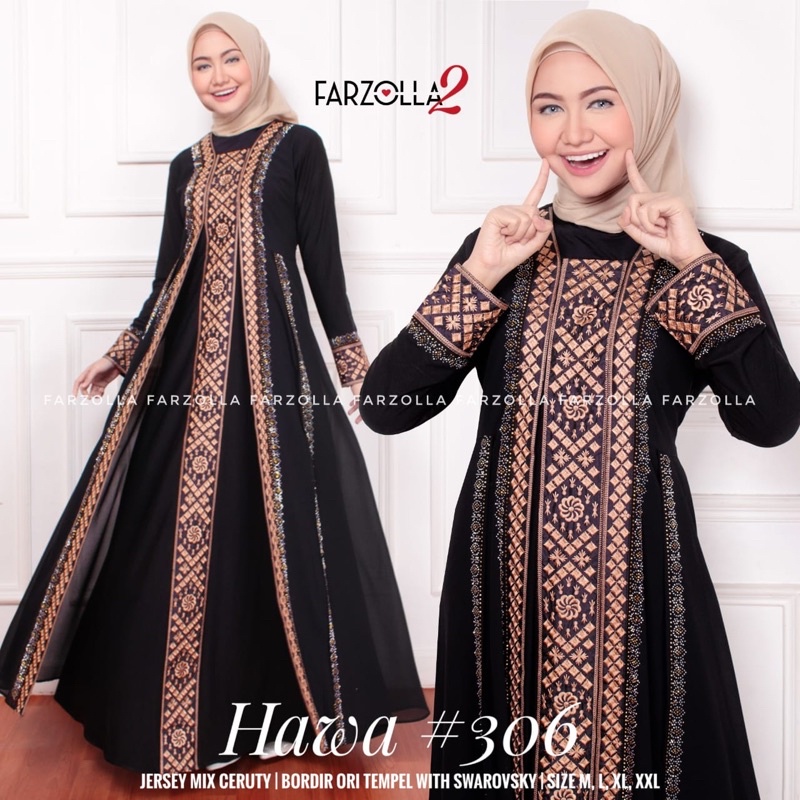 Abaya Turkey | Hawa #306 | Busana Arab Muslimah Original by Farzolla