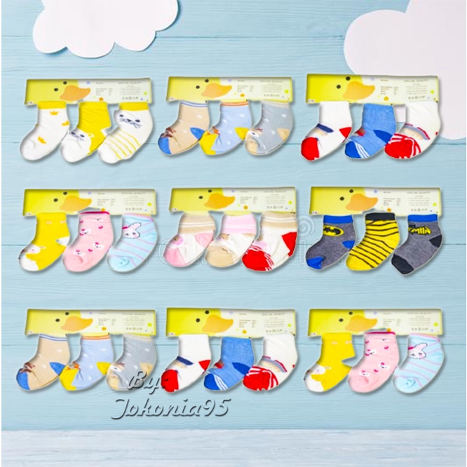 Kaos kaki Bayi Motif Winteku SNI Cewek Cowok - Isi 3 Pasang Kaos Kaki Motif Lucu