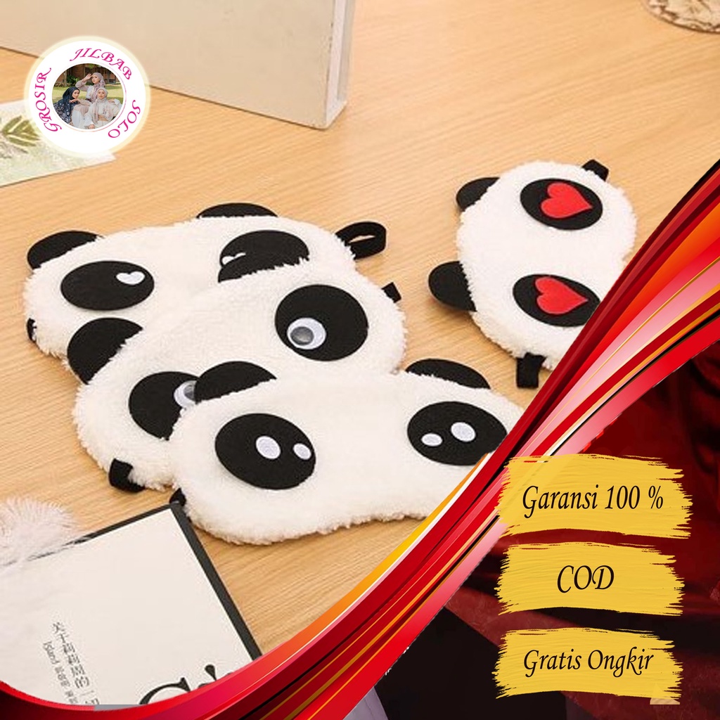 Penutup Mata Tidur Karakter Panda - AC 53 - Sleeping Eye Panda Lucu  Cover Cute  Tutupan Tutup Mata untuk tidur dewasa anak bt21 karakter panda unicorn miniso bts anime lucu pria wanita perempuan murah grosir