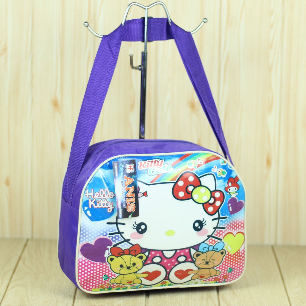 BEST SELLER Tas Sekolah Anak Perempuan Motif Hello Kitty Ungu Tas Fashion Anak TK PAUD Play Group