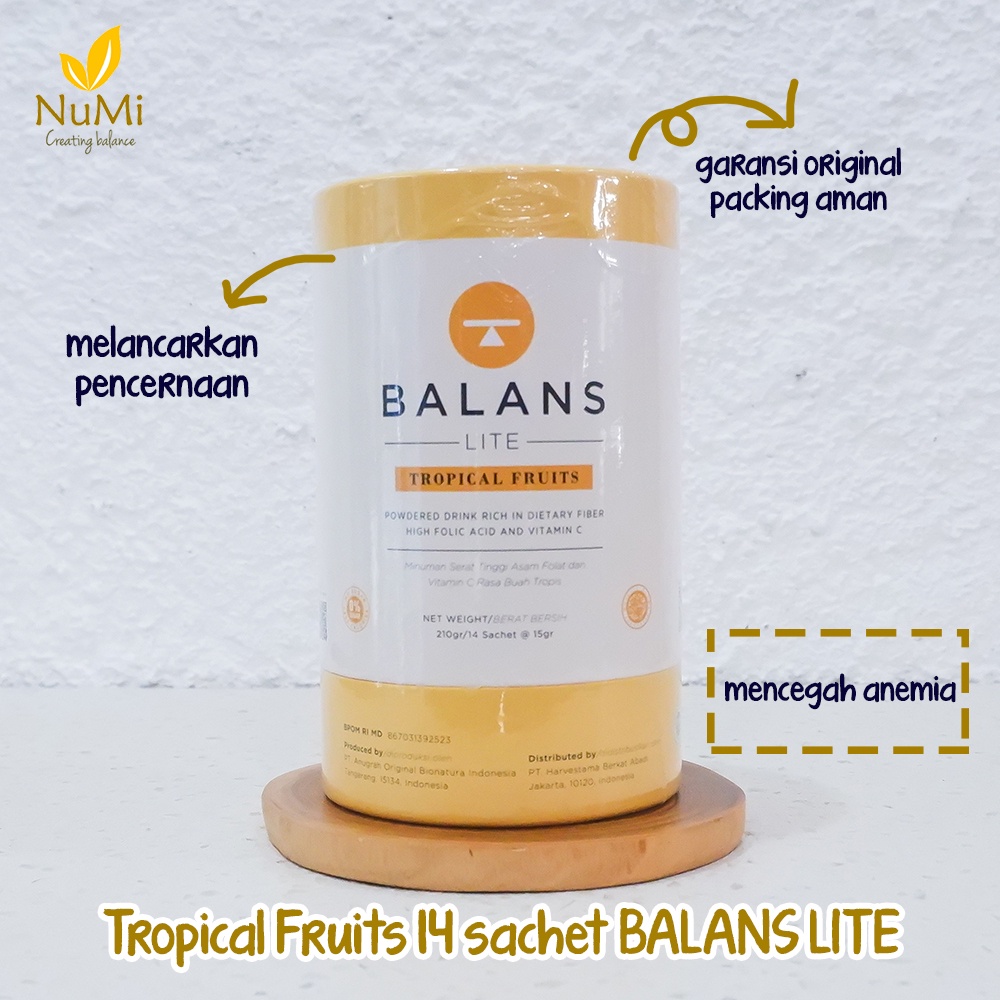 

BALANS Lite Tropical Fruit 14 Sachet minuman fiber - Balans Official