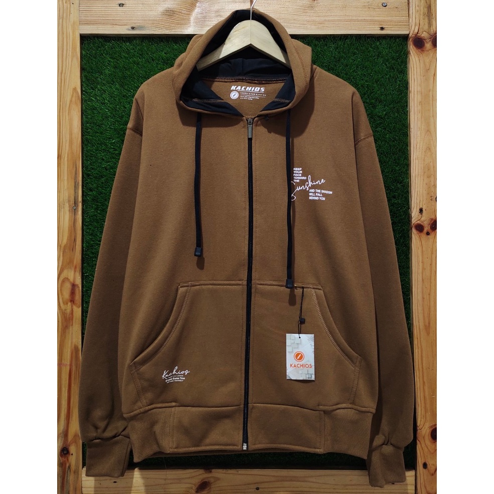 SWEATER ZIPPER HOODIE PREMIUM ORIGINAL KACHIOS HIJAU ARMY- JAKET DISTRO - HOODIE PREMIUM KATUN TEBAL HOODI RESLETING MOTIF SABLON JEPANG TERLARIS MR DEE