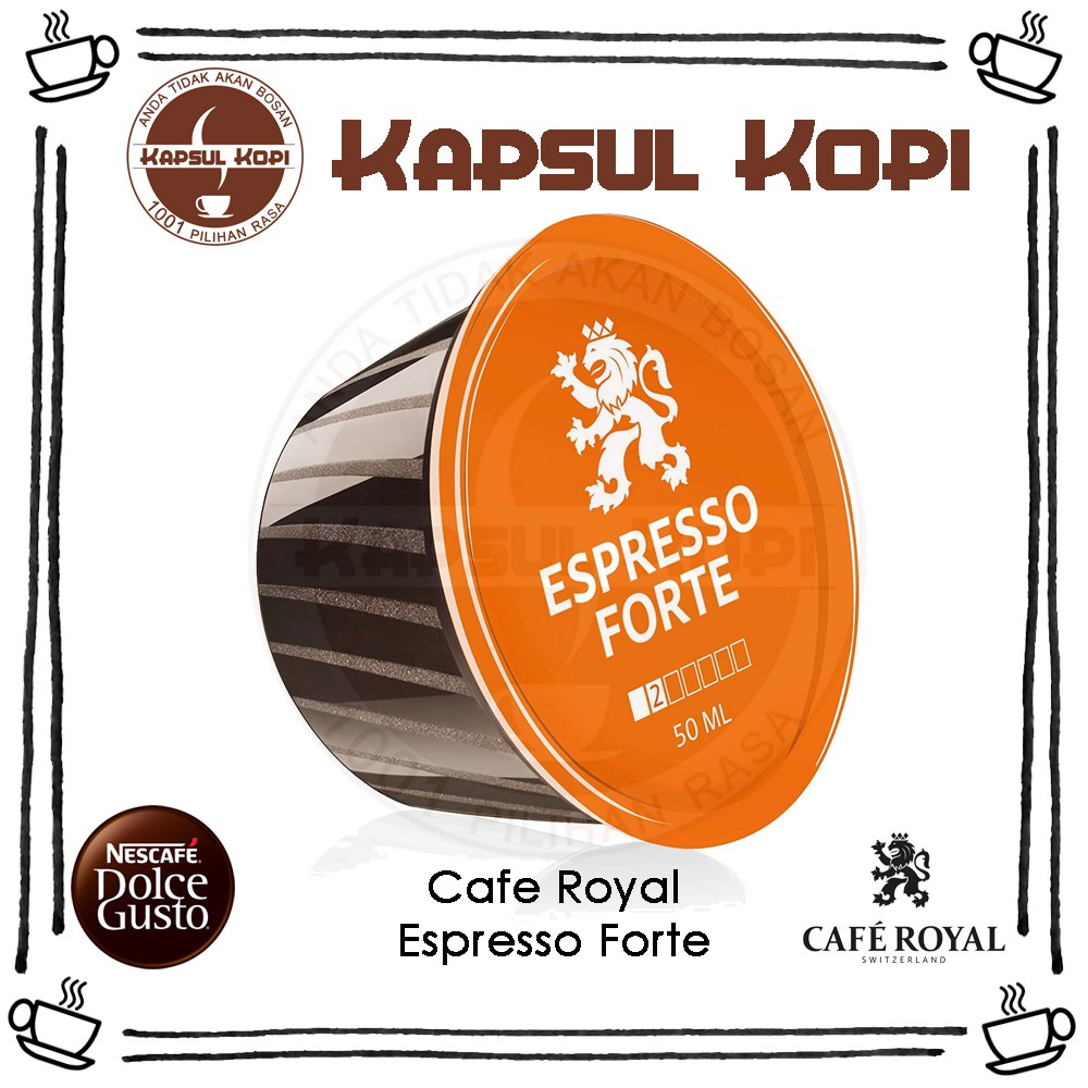 

Ecer Cafe Royal Espresso Forte KapsulKopi Dolce Gusto Compatible