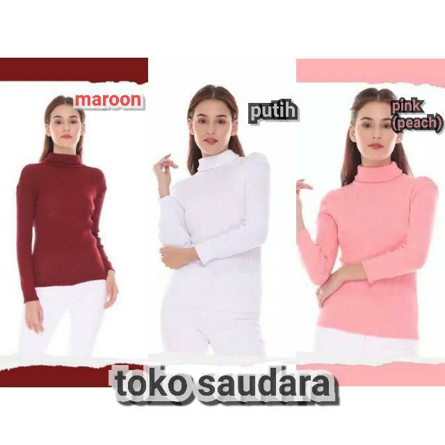 Rajut turtelneck longsleeves wanita