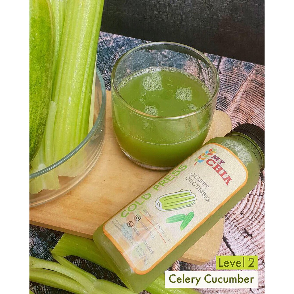 

Level 2: Celery Cucumber Juice Jus Seledri Timun 500ml 100% Raw Pure Cold Pressed