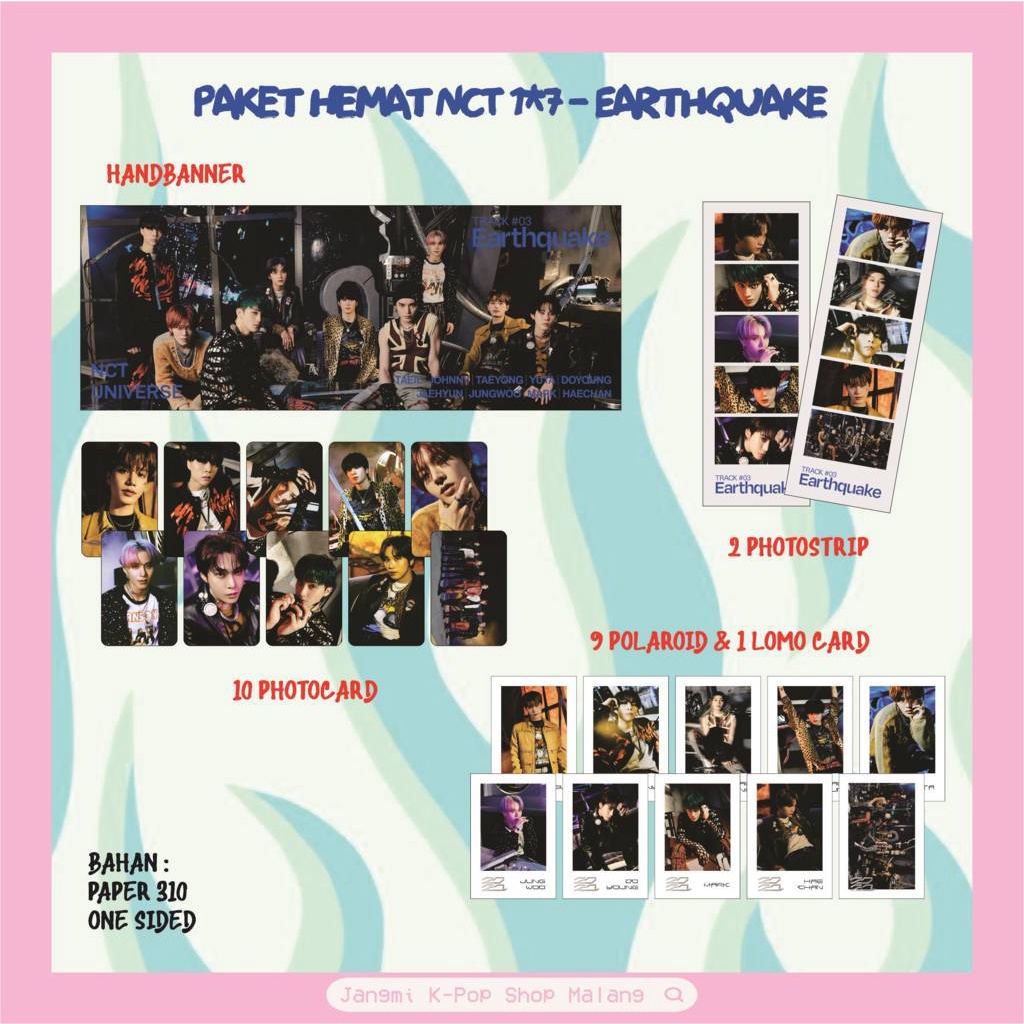 Fankit NCT 127 - Earthquake | NCT 2021 Universe | Fankit NCT | Paket NCT | Merchandise NCT | Paket K