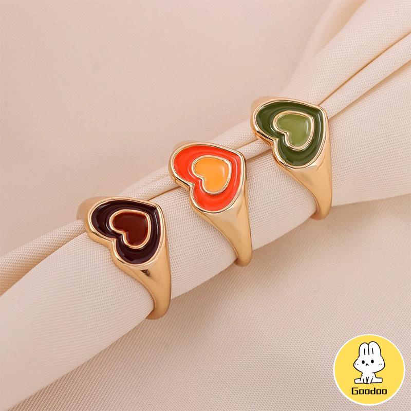 Cincin Korea Aksesoris Fashion Pasangan Cinta Adjustable -Doo