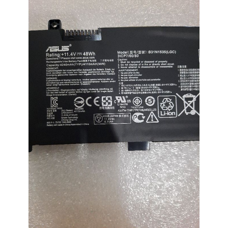 Baterai Battery Asus Zenbook UX310UA UX310 UX410U UX410UA B31N1535 ORIGNAL