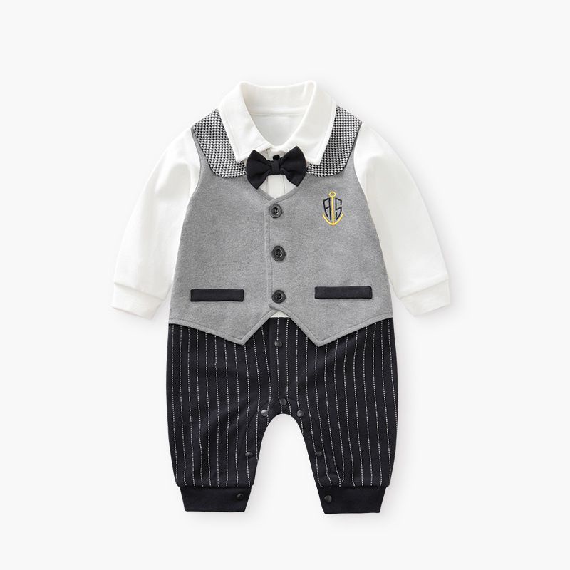 Ananakstore - Jumper bayi TUXEDO GREY 0-18 bulan / Baju bayi laki laki TUXEDO bayi