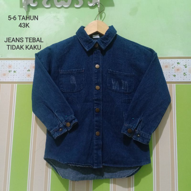 Jaket Levis Anak Laki-Laki Usia 5-6 Tahun Preloved