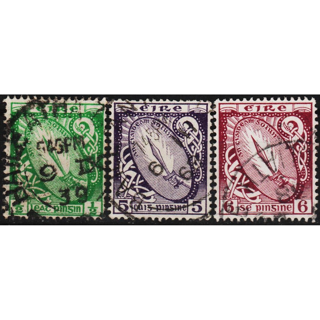 

Perangko Filateli #L85 - Ireland VFU 3v 1923 -1924 New Daily Stamp