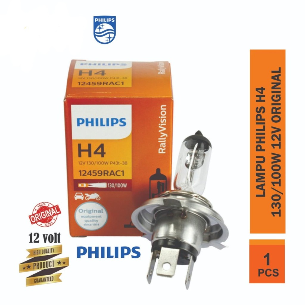 PHILIPS H4 BOHLAM LAMPU 130/100W