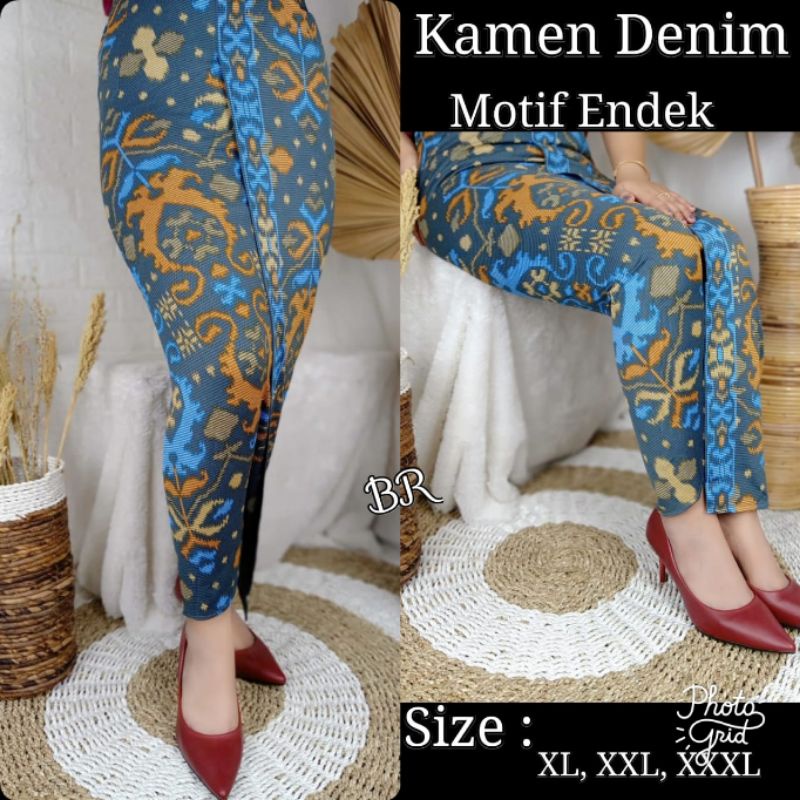 [cod] kamen jadi denim full strait |  kamen bali | rok bawahan kebaya