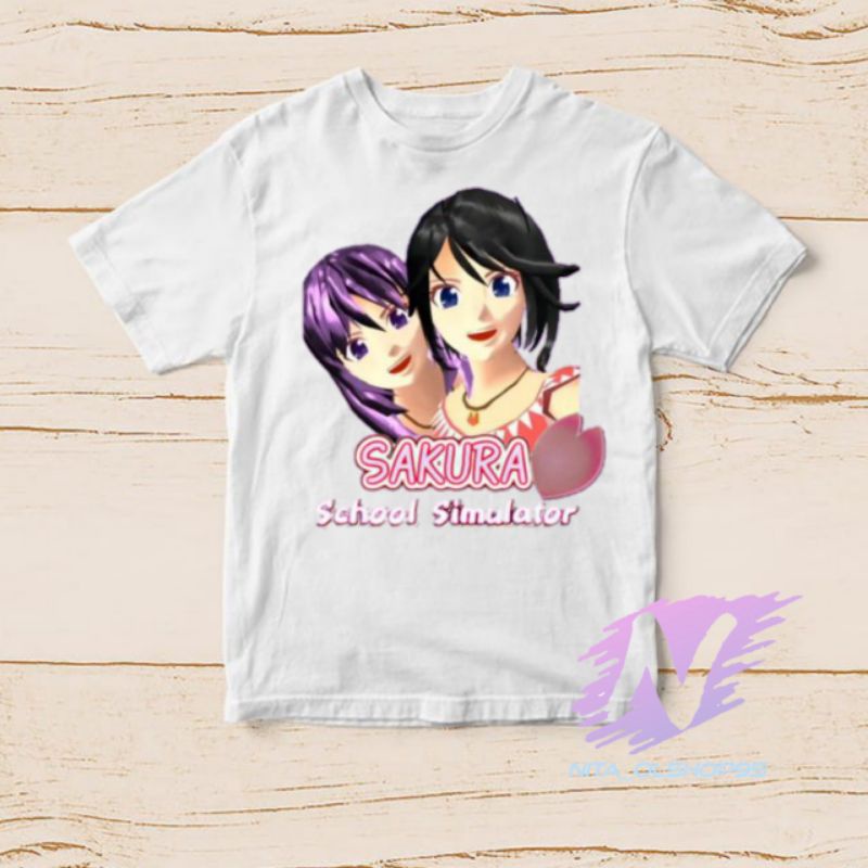 kaos sakura school simulator Megan dan Alice kaos anak