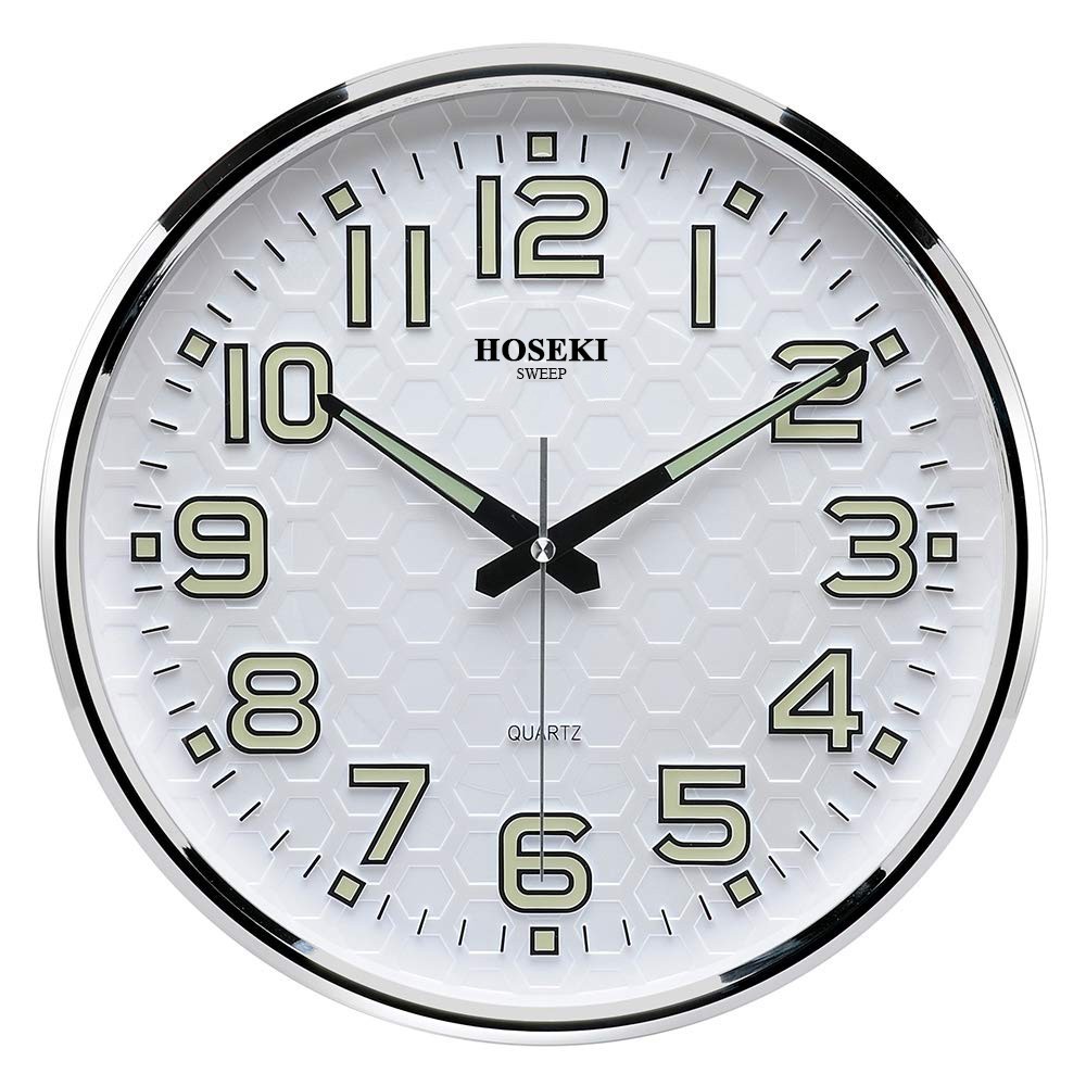 Jam Dinding Mewah Elegan / Round Designer Luminous Wall Clock HOSEKI H-9138