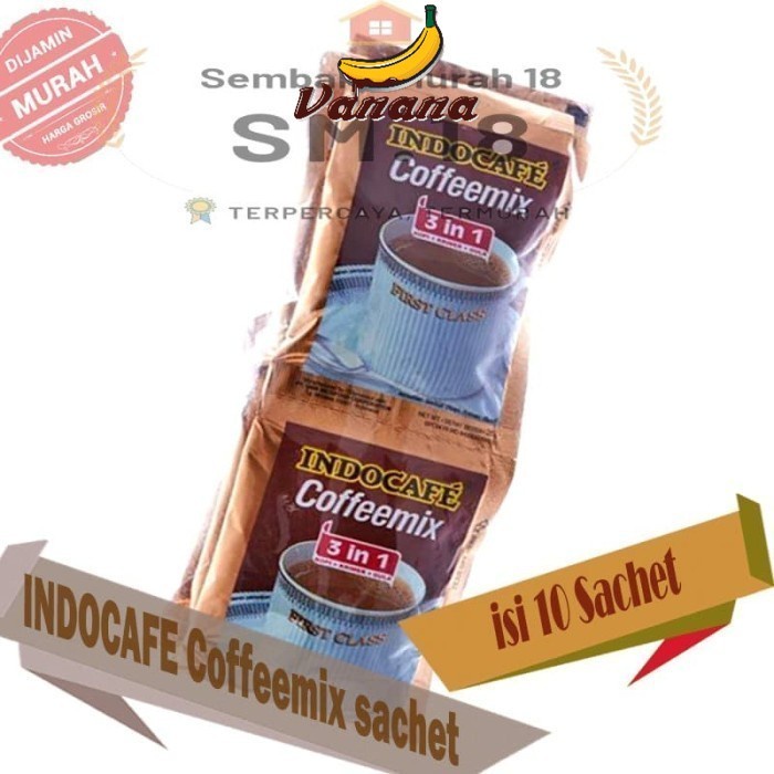 

INDOCAFE COFFFEE MIX 3 IN 1 10's x 20gr Grosir termurah / Kopi instan