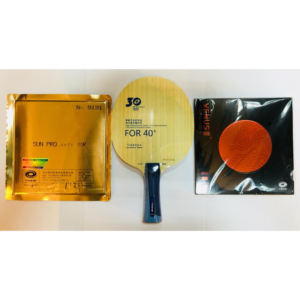 Setup Tenis Meja Pingpong Yinhe V14 Pro Sun Pro Soft Venus 3