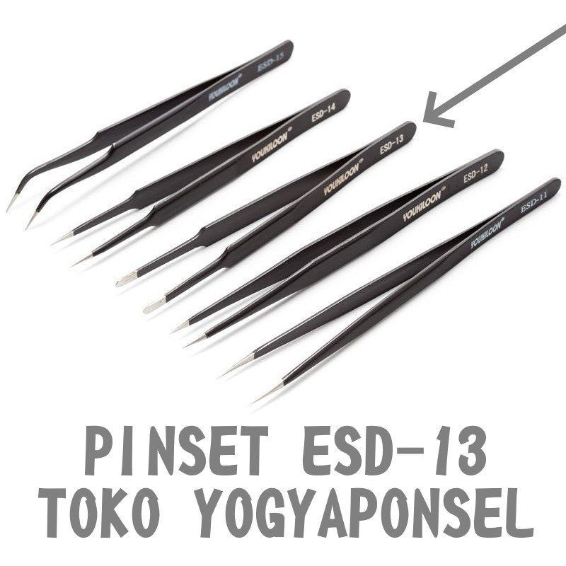 Tweezers pinset esd 13 lurus tumpul kualitas istimewa original