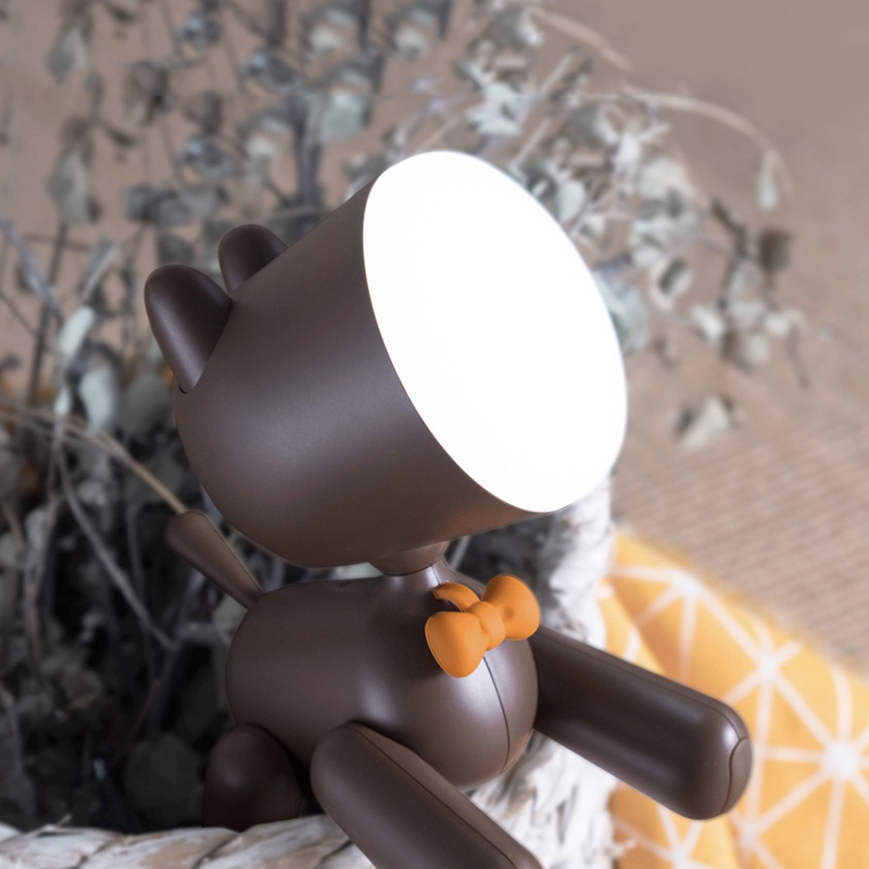 USB Desk Lamp Two-stage Control Puppy Shape Cute Children Night Lamp ow