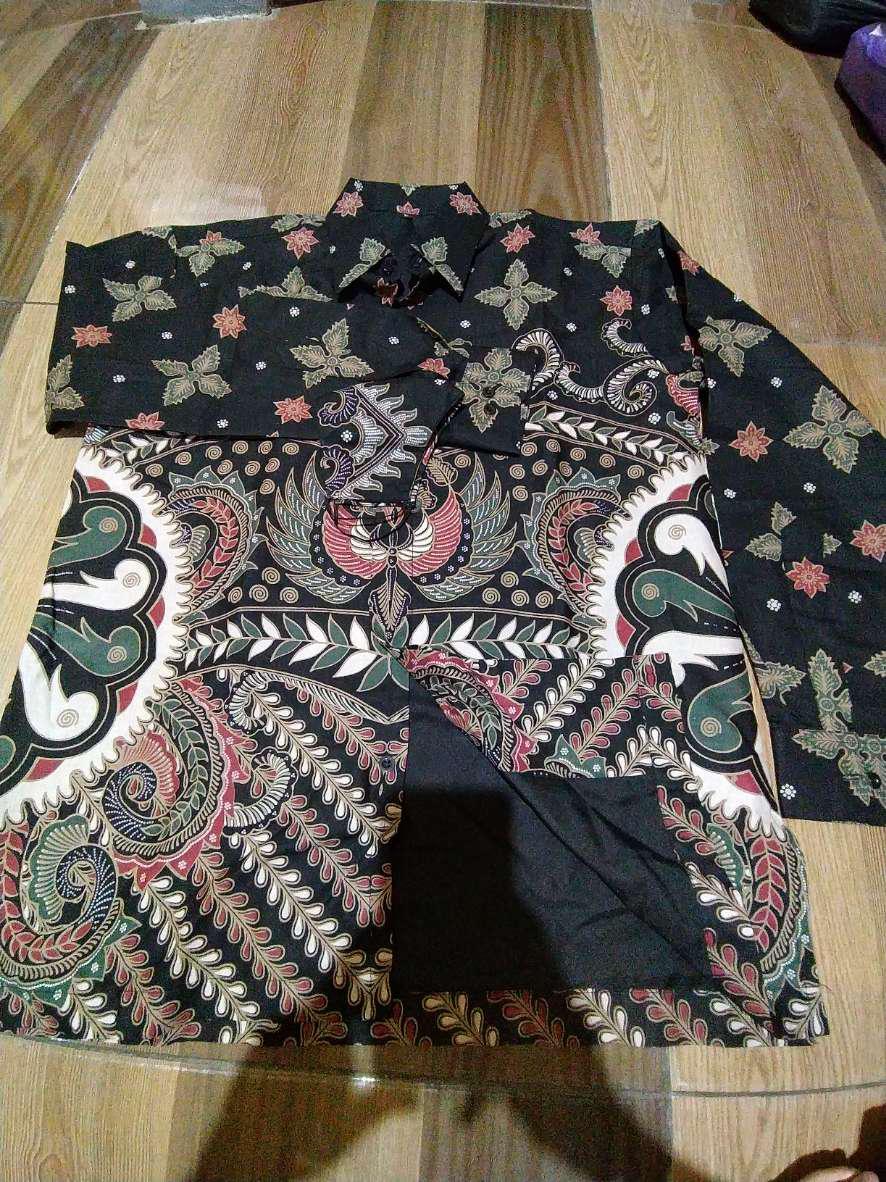 Baju Kemeja Batik Premium Slimfit Furing Lengan Panjang Pria Cowok Murah Batik Solo Aluna 086