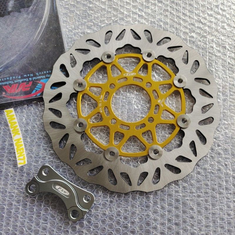 disc PSM piringan cakram PSM warna gold 260 mm + braket f1zr Jupiter